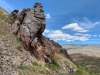Rock Formation over Hiker